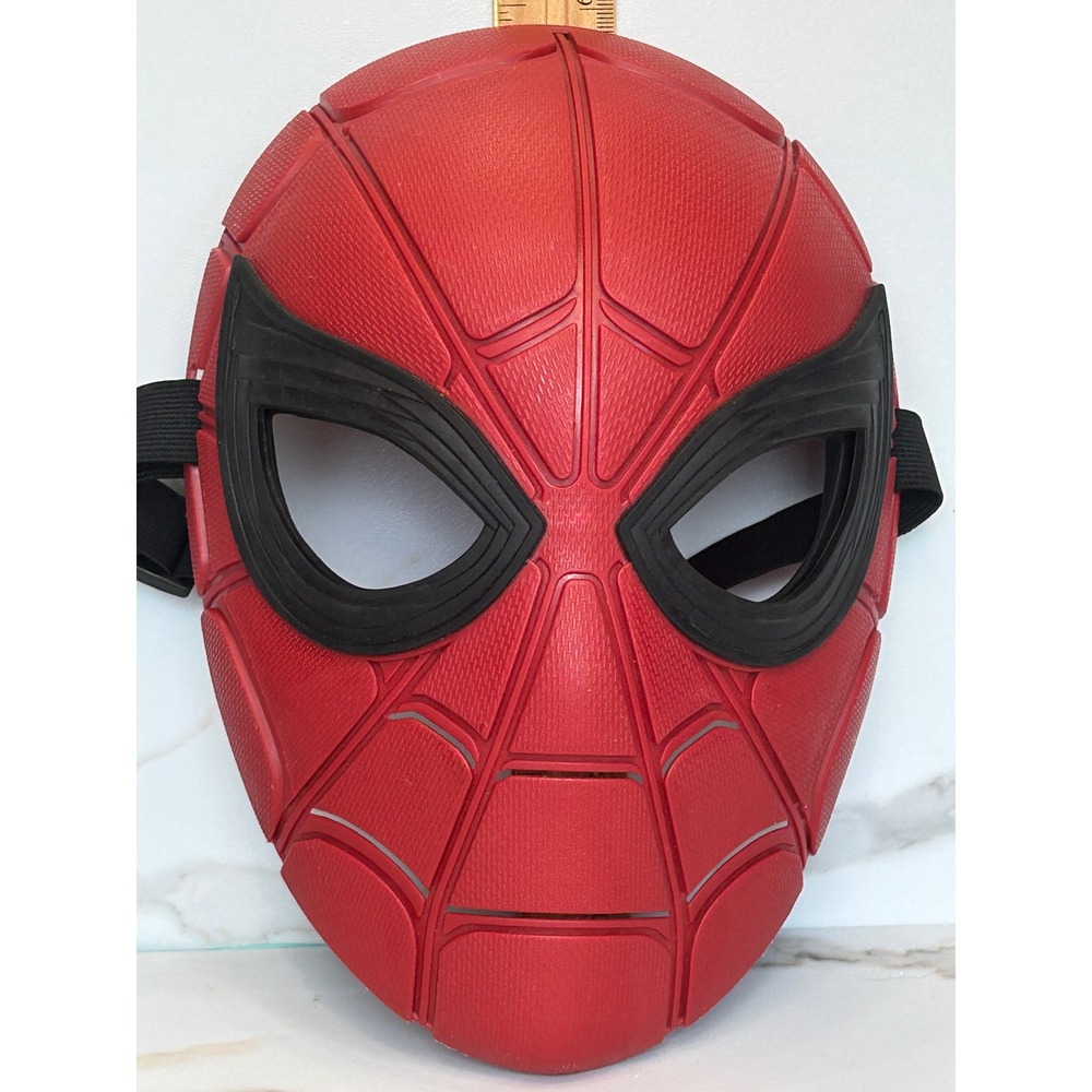 Marvel Spider-Man Kids Molded Plastic Costume Mask Red Black Halloween Cosplay